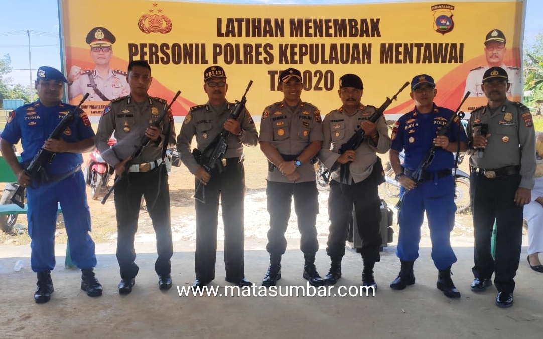 Asa Kemampuan Personel, Polres Mentawai Laksanakan Latihan Menembak