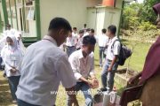 Antisipasi COVID-19, SMKN 1 Sutera Wajibkan Pelajar Cuci Tangan Sebelum Masuk Ruangan Ujian