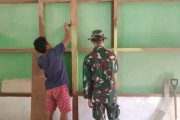 Rehab RTLH di Dusun Mapaddegat di Kerjakan Satgas TMMD Memasuki Tahap Pengecatan