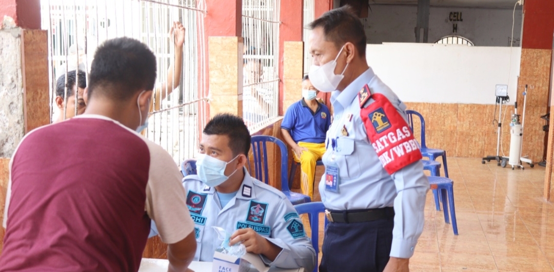 Vaksinasi Dosis Kedua di Lapas Padang di Ikuti Ratusan WBP