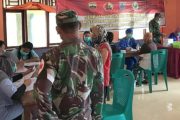 Serbuan Vaksinasi TNI di Desa Sido Makmur Terus di Galakkan, Warga Sangat Antusias