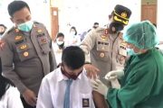 Pelaksanaan Gerai Vaksinasi Presisi Bagi Pelajar di Tinjau Kapolres Mentawai, Peserta di Ikuti Sebanyak 85 Orang