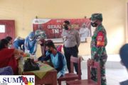 Hari Pertama Gerai Vaksinasi TNI-Polri di SMPN 1 Sipora di Ikuti 130 Pelajar