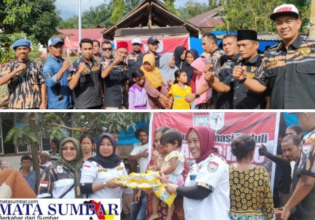 Peduli Gempa Bumi, Pekat IB DPW Sumbar-Riau Salurkan Bantuan Untuk Warga Pasbar-Pasaman