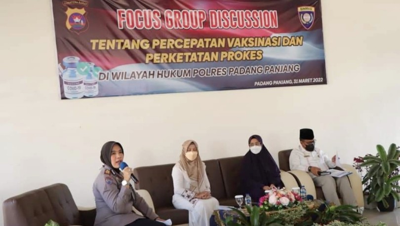 Capaian Vaksinasi Anak di Wilkum Polres Padang Panjang 28 Persen