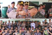 Datangi Makodim Mentawai, Kapolres AKBP Mu'at Berikan Kejutan Kado HUT TNI ke-77