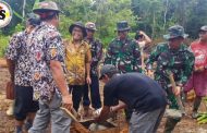 Dandim 0319 Mentawai Lakukan Peletakan Batu Pertama Relokasi Pembangunan RTLH