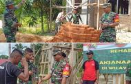 Dansatgas TMMD Tinjau Perkembangan Rehab Musholla dan Gereja