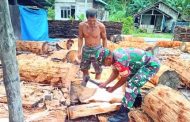 Babinramil 02 Muara Siberut Ajak Warga Olah Sagu Jadi Tepung