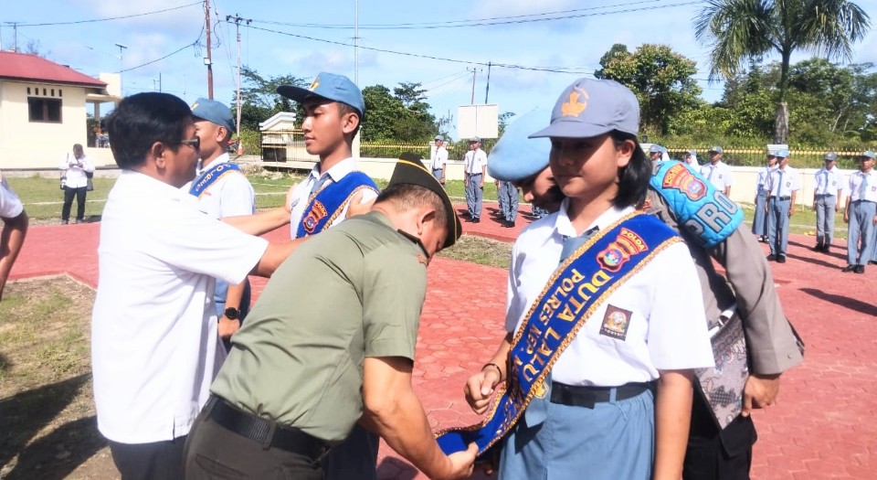 Polisi Cilik, PKS dan Duta Lalu Lintas di Kukuhkan, Ini Harapan Kasdim 0319 Mentawai