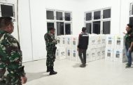 Babinramil 01 Sikabaluan Kawal Kedatangan Logistik Pemilu di Siberut Utara