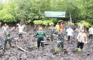 Jaga Kelestarian Lingkungan, Kodim 0319 Mentawai Tanam 1000 Bibit Magrove