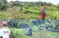 Permudah Aktivitas Warga, Babinramil 03 Sipora Goro Bersama Bersihkan Badan Jalan