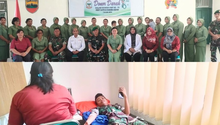 HUT ke-78 Persit Kartika Chandra Kirana, Kodim 0319 Mentawai Gelar Donor Darah