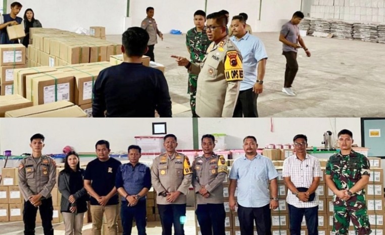 Kapolres Mentawai Pantau Kemananan dan Kesiapan Logistik Pilkada 2024 Sebelum Dikirim Ke Mentawai