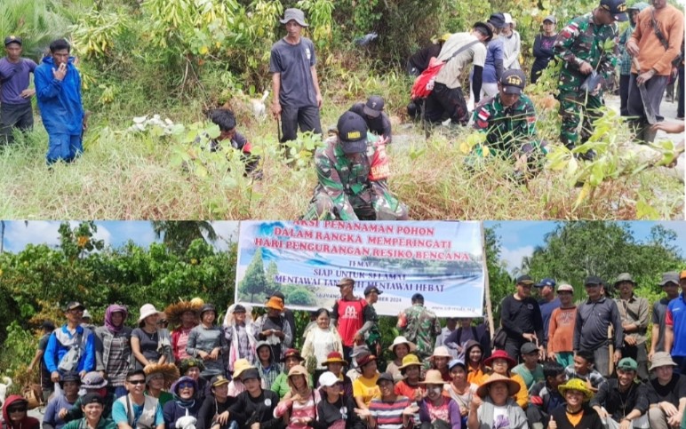 Cegah Abrasi, Babinramil 04 Sikakap Bersama NGO CDRM Tanam 1000 Magrove di Dusun Manganjo