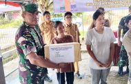 Katim Wasev Mabes TNI AD Serahkan Bantuan Makan Tambahan Kepada Warga