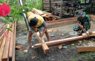 Satgas TMMD 123 Kerjakan Rehab Rumah Wati Erliansa di Dusun Mapadegat