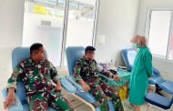 Satgas TMMD Donorkan Darah Kepada Anak Yang Mengidap Penyakit Anemia di RSUD Mentawai