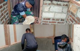 Dua Unit MCK di Bangun Satgas TMMD di Desa Bukit Pamewa Sudah 85 Persen