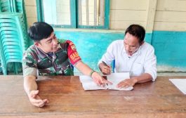 Komsos Dengan Sekdes Saibi Samukop, Babinrmail 02 Muara Siberut : Mari Kita Jaga Kemanan Wilayah 