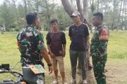 Bahas Persiapan Turnamen, Babinramil 01 Sikabaluan Sharing Dengan Guru Olahraga SMAN 1 Siberut Utara