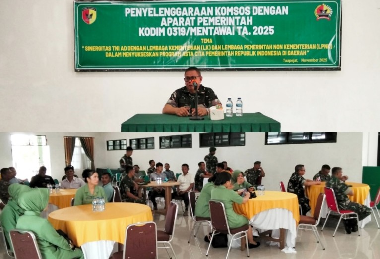 Sukseskan Program Asta Cita di Daerah, Kodim 0319 Mentawai Gandeng Aparat Pemerintah