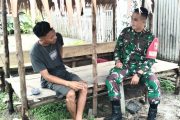 Sambangi Warga Nelayan Babinsa Muara Siberut Berikan Motivasi 