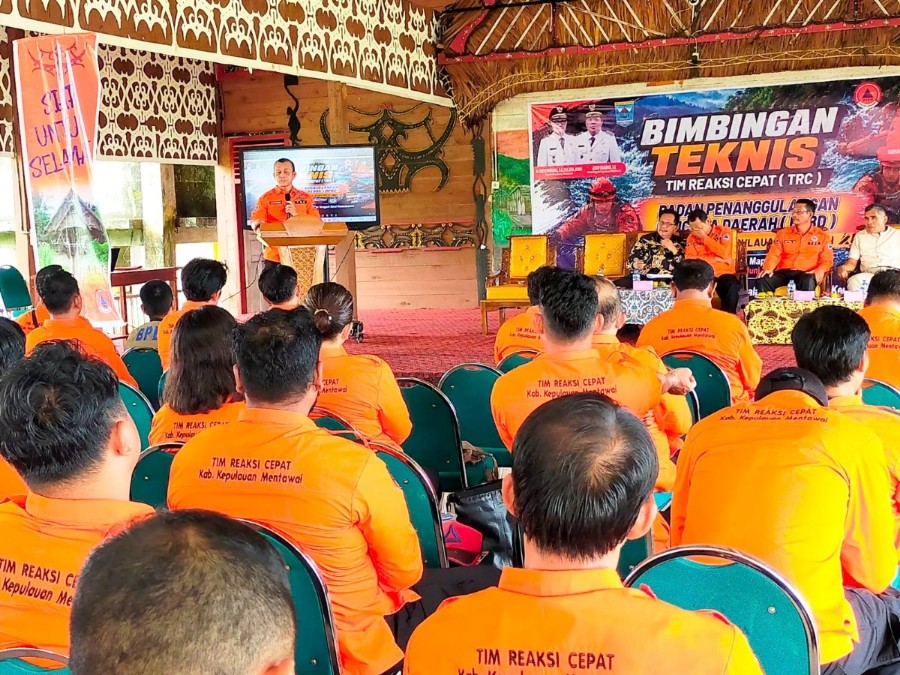 Perkuat Kesiapsiagaan, BPBD Mentawai Bekali Tim Reaksi Cepat  Bimtek 