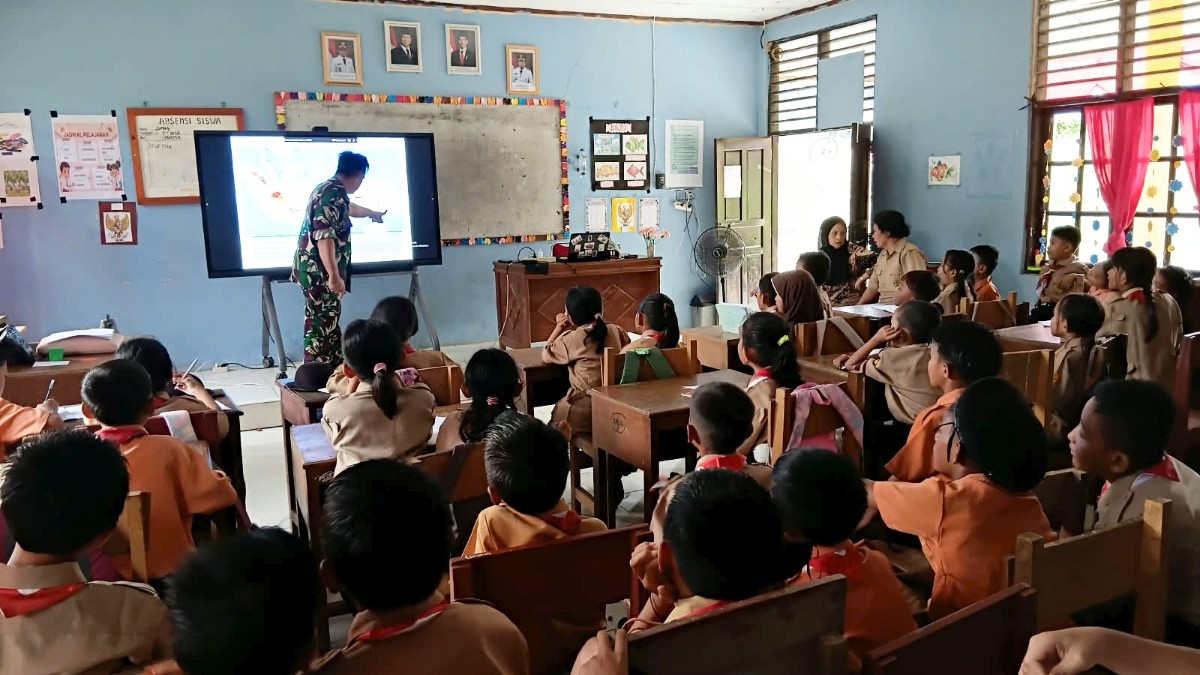 Perkuat Wawasan Kebangsaan Pelajar, SDN 22 Tuapejat Gandeng Kodim Mentawai