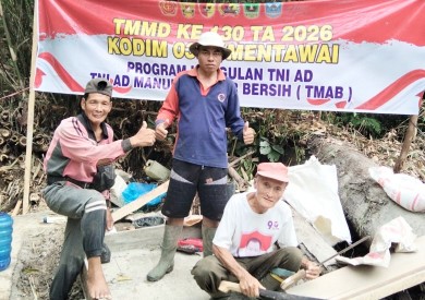 Program TMMD Berikan Sarana Air Bersih di Dusun Pogari