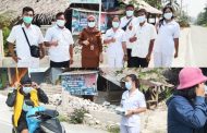 Dampak Kabut Asap, Puskesmas Bosua Bagikan Masker Kepada Masyarakat Antisipasi ISPA