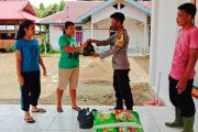 Bripda T Bulele Pantau Pembagian Bantuan Raskin di Desa Saureinu'