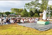 Mengikuti Prokes, Lapangan Makodim 0319/Mentawai di Pusatkan Tempat Pelaksanaan Sholat Ied