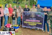 Ringankan Beban Korban Bencana Alam, Almamater Bintara PK 13 TNI AD Sumbar Salurkan Bantuan Sembako di Pasbar