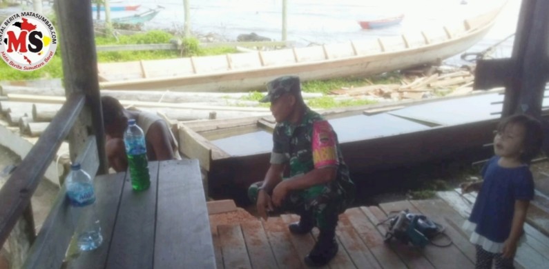 Komsos Dengan Warga Binaan, Babinsa Serda Hermanto Bahas Usaha Body Boat
