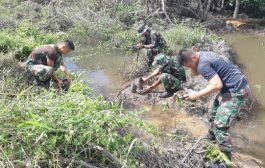 Cegah Abrasi, Satgas TMMD dan Warga Tanam Magrove di Pesisir Pantai
