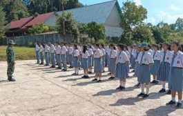 Sosialisasi Bela Negara, Pelajar SMA Setia Plus di Latih PBB