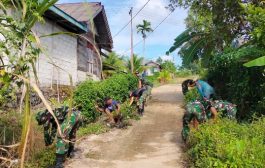 Satgas TMMD ke 116 dan Warga Beraksi Kembali Lakukan Goro Bersama