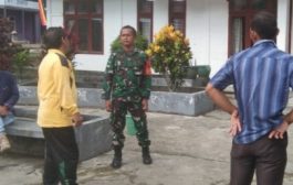 Komsos Babinsa Serda Sudirman Bersama Warga Simalegi
