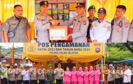 Tinjau Pos Pengamanan Nataru, Kapolres Solsel Berikan Bingkisan dan Motivasi Kepada Personel