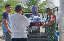 Sukseskan Ketahanan Pangan, Babinsa Serka Robin Sianturi Dampingi Penyerahan Mesin Pompanisasi 