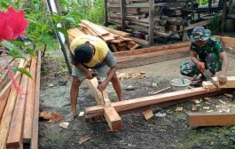 Satgas TMMD 123 Kerjakan Rehab Rumah Wati Erliansa di Dusun Mapadegat