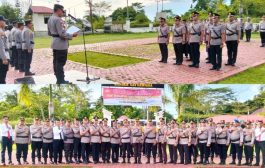 Pimpin Sertijab Kasat Res Narkoba, Reskrim, Satlantas dan Polsek Sikabaluan, Ini Arahan Kapolres Mentawai