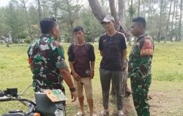 Bahas Persiapan Turnamen, Babinramil 01 Sikabaluan Sharing Dengan Guru Olahraga SMAN 1 Siberut Utara
