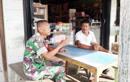 Tak Bisa Melaut, Babinramil 04 Sikakap Motivasi Warga Nelayan Dusun Sibaibai