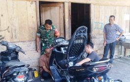 Saling Support, Babinramil 01 Sikabaluan Motivasi Montir Bengkel Motor di Dusun Pokai