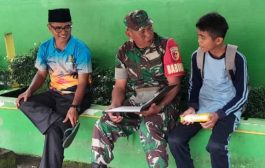 Sambangi MTsN 2 Sikakap, Babinsa Serka Jafril Motivasi Peserta Didik