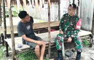 Sambangi Warga Nelayan Babinsa Muara Siberut Berikan Motivasi 