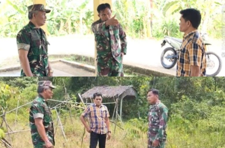 Danramil 03 Sioban Bersama Sekdes Tuapeijat Tinjau Lokasi Pembangunan KDMP